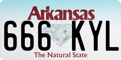 AR license plate 666KYL