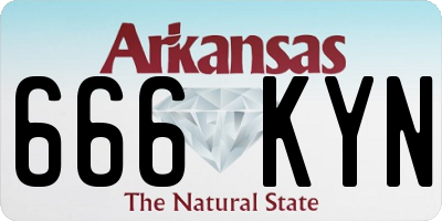 AR license plate 666KYN