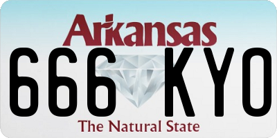 AR license plate 666KYO