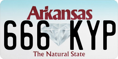 AR license plate 666KYP