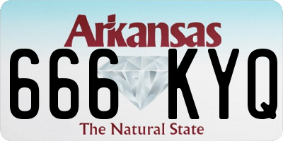 AR license plate 666KYQ