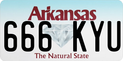 AR license plate 666KYU