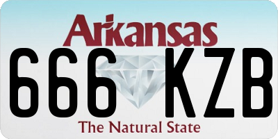 AR license plate 666KZB