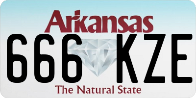 AR license plate 666KZE