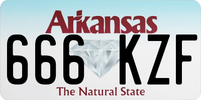 AR license plate 666KZF