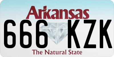 AR license plate 666KZK
