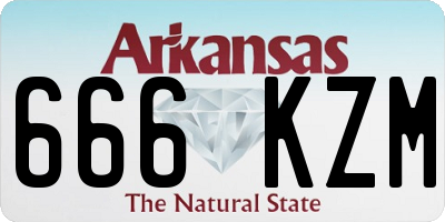 AR license plate 666KZM