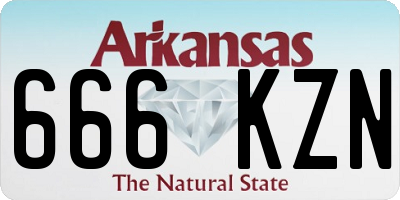 AR license plate 666KZN