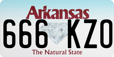 AR license plate 666KZO