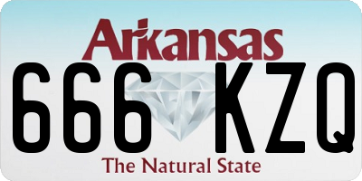 AR license plate 666KZQ