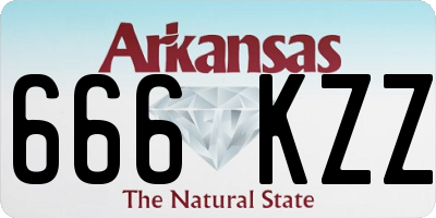 AR license plate 666KZZ