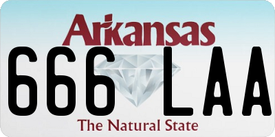 AR license plate 666LAA