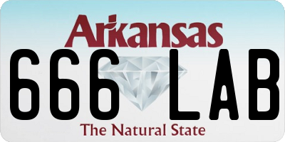 AR license plate 666LAB