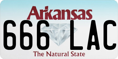 AR license plate 666LAC