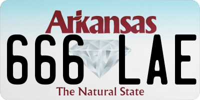 AR license plate 666LAE