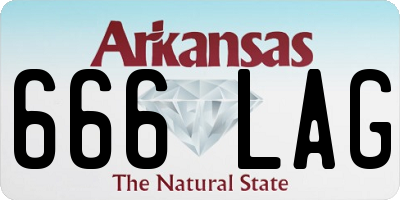 AR license plate 666LAG