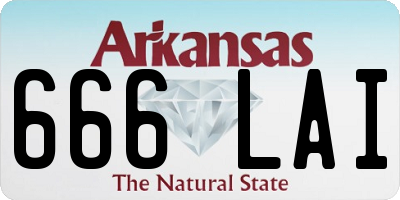 AR license plate 666LAI