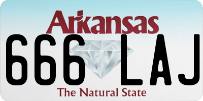 AR license plate 666LAJ