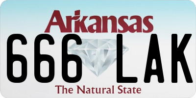AR license plate 666LAK