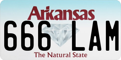 AR license plate 666LAM