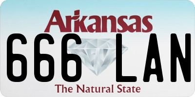 AR license plate 666LAN
