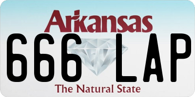 AR license plate 666LAP