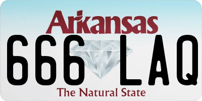 AR license plate 666LAQ