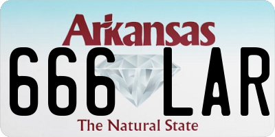 AR license plate 666LAR
