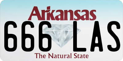 AR license plate 666LAS