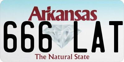 AR license plate 666LAT
