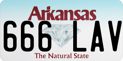 AR license plate 666LAV
