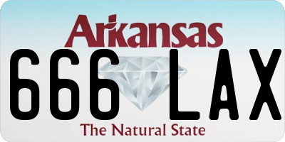 AR license plate 666LAX