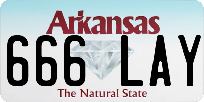 AR license plate 666LAY