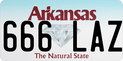 AR license plate 666LAZ