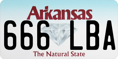 AR license plate 666LBA