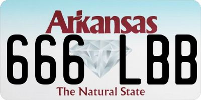 AR license plate 666LBB