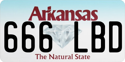 AR license plate 666LBD