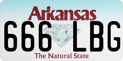 AR license plate 666LBG