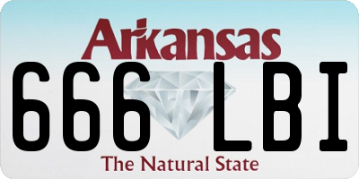 AR license plate 666LBI