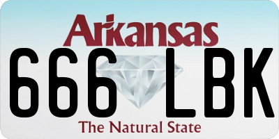 AR license plate 666LBK