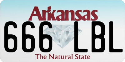 AR license plate 666LBL