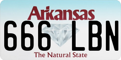 AR license plate 666LBN