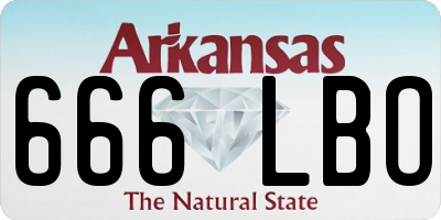 AR license plate 666LBO