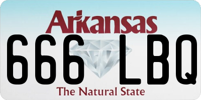 AR license plate 666LBQ