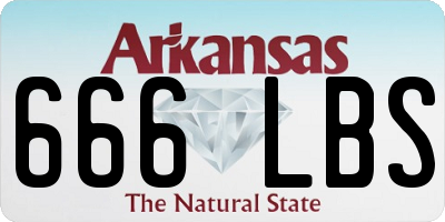 AR license plate 666LBS