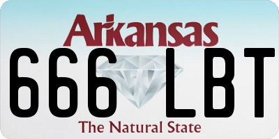 AR license plate 666LBT