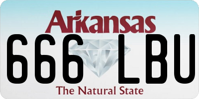 AR license plate 666LBU