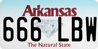 AR license plate 666LBW