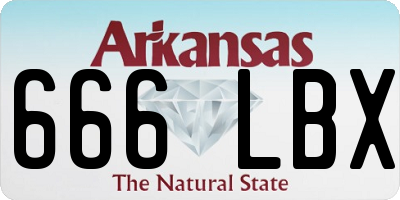 AR license plate 666LBX