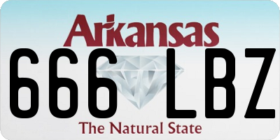 AR license plate 666LBZ